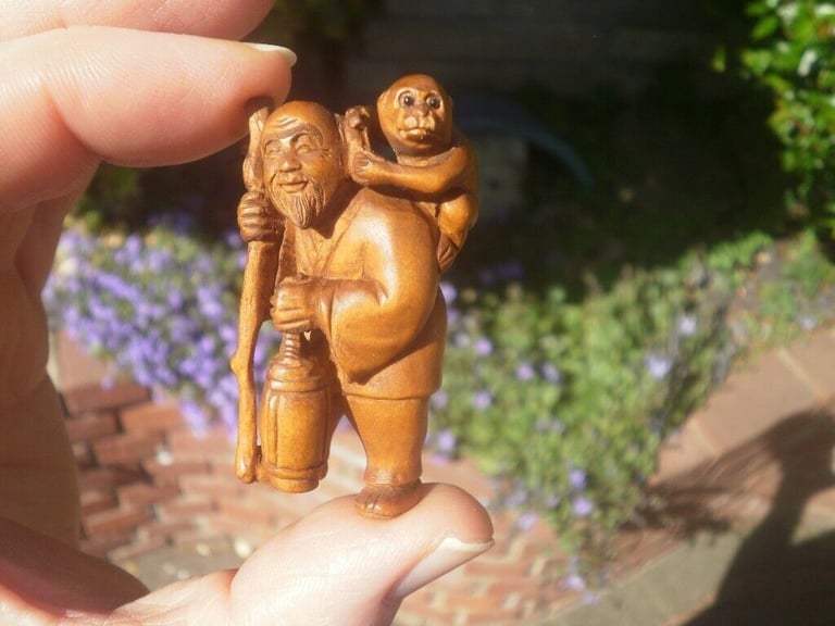 Netsuke gifts hand carved wooden collectable ornament over 299 to choose from