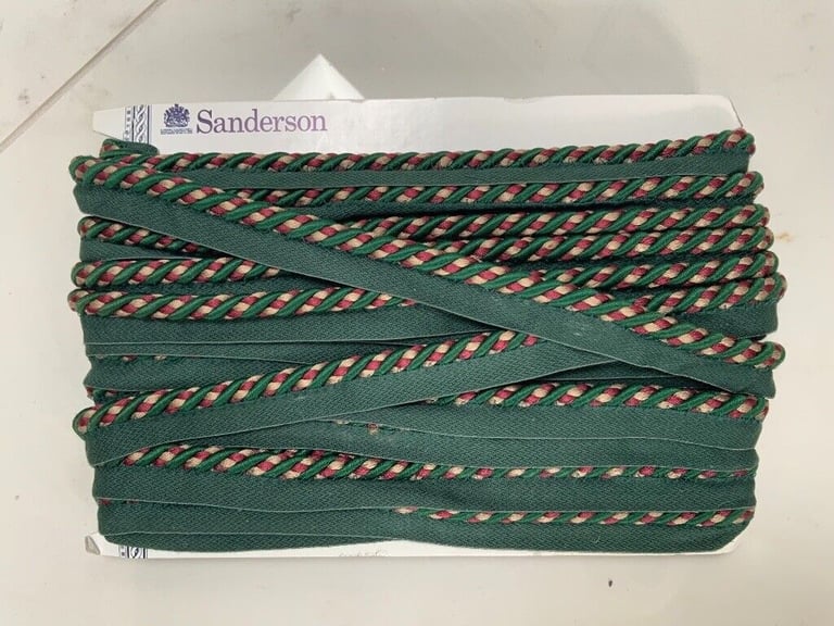 Only £4 for Brand New Genuine Sanderson Red/Green Cord : over 17 Metres in this job lot.