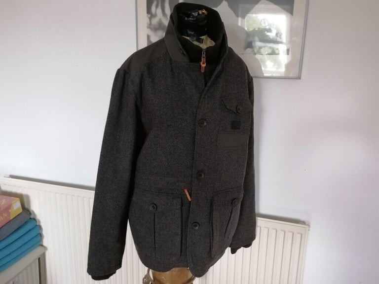  USA Luxury Brand THIRD & ARMY Unique Reconstructed Contrast Textile  Jacket. Mens. Size : L