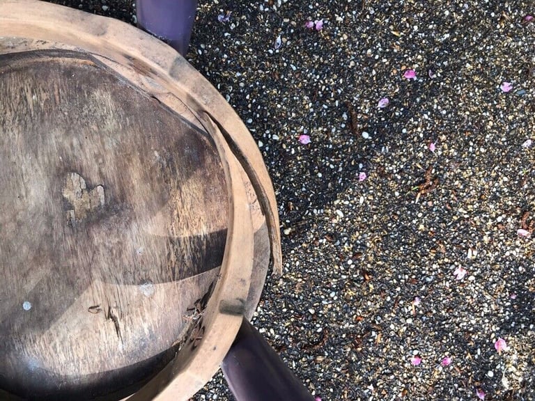 Bentwood Stool in purple