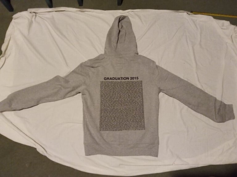 Reading University Hoodie (2015 graduation year). As New, Never worn. Small size. Reduced Price.