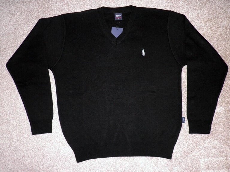 POLO RALPH LAUREN MEN'S BLACK JUMPER