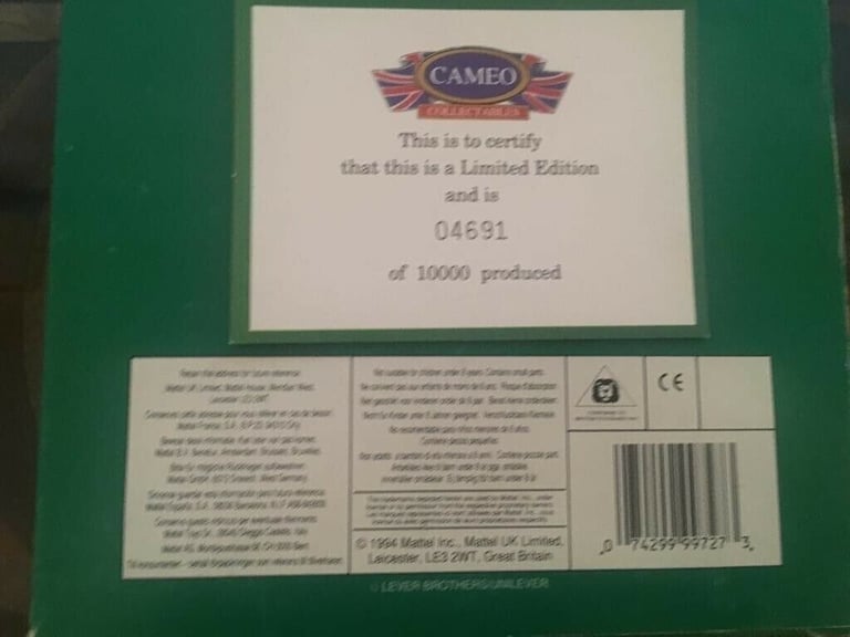 Vintage Cameo Car collection, new unopened limited edition