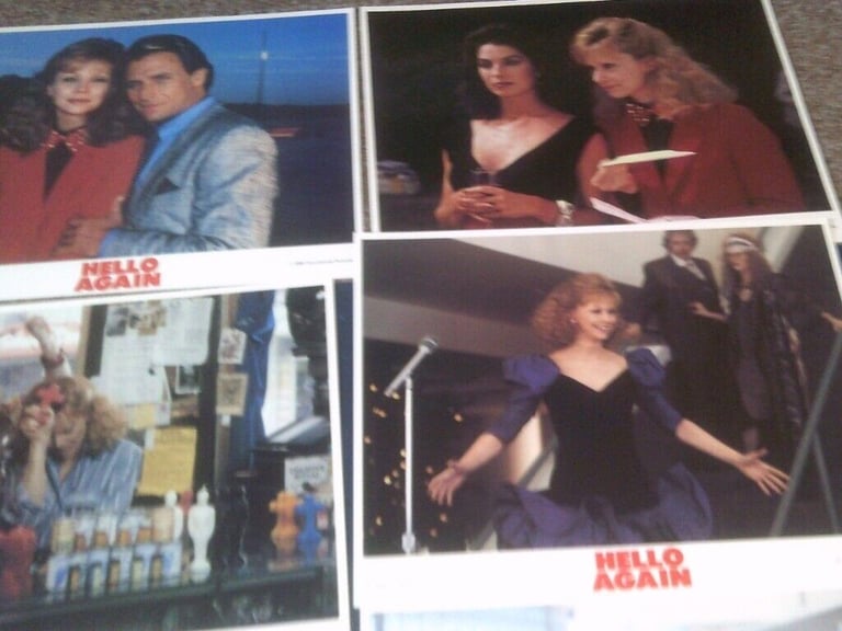 8 ORIGINAL CINEMA LOBBY PHOTO CARDS  HELLO AGAIN  SHELLY LONG  BUYER COLLECTS 