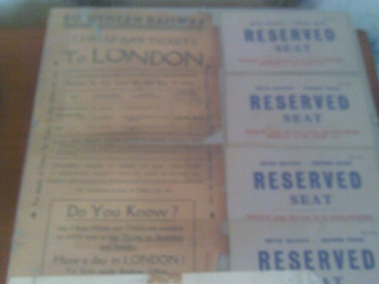 6 OLD BRITISH RAIL SOUTHERN REGION ITEMS   FRAMED  