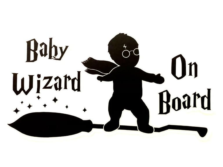image for Baby On Board Decal, Harry Potter Vinyl, Stickers for Car and Windows.