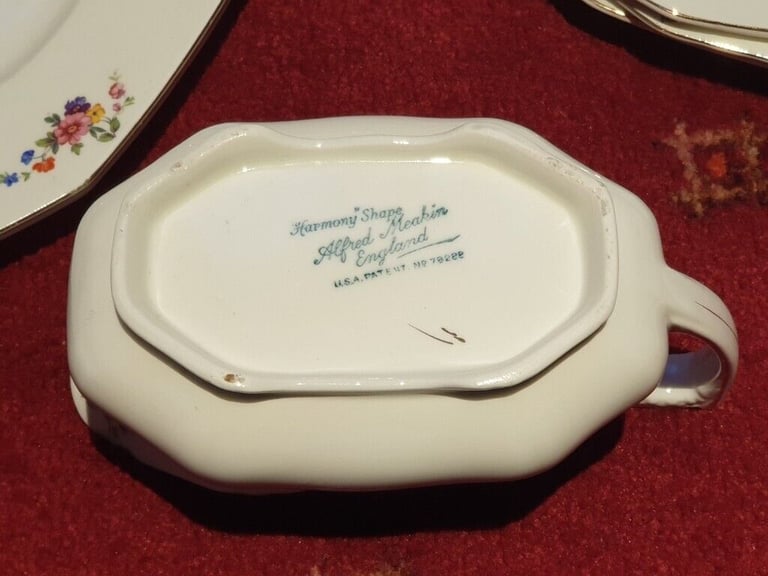 Vintage 13 piece Alfred Meakin England Harmony Shape dinner Set plates serving dishes