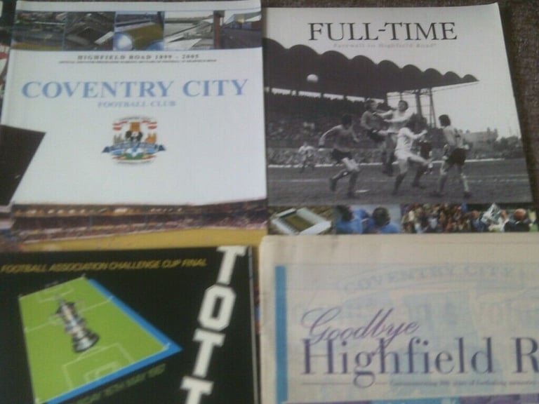 6 MIXED COVENTRY CITY FOOTBALL ITEMS  BOOKS   PAPER   PROGRAMMES  