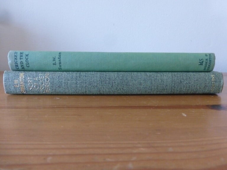 8 vintage Cricket hardback books - Pelham Warner, Swanton, Denis Compton etc. Mostly 1940s