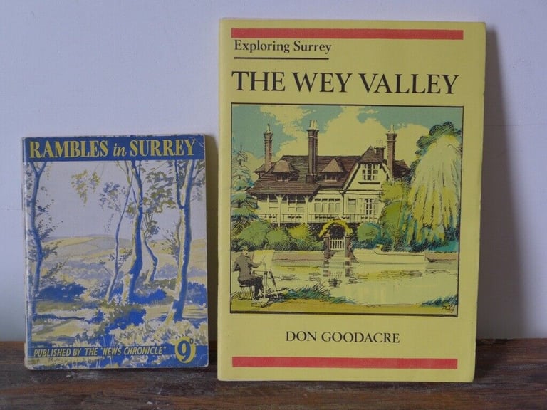 image for Of interest to walkers and ramblers: TWO VINTAGE BOOKS BOOKLETS EXPLORING THE BEAUTY OF SURREY.