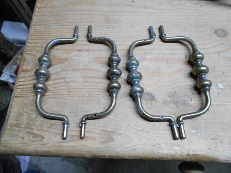 Victorian Brass original cuboard handles Vintage Handles 