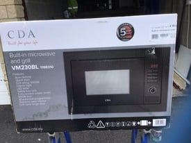 CDA Built-in Microwave Oven and Grill in Black, 900W 25 Litre