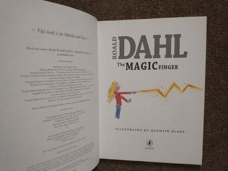 CHILDS BOOK - ROALD DAHL - THE MAGIC FINGER.
