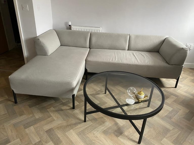  Left Hand Facing Chaise End Corner Sofa, Hail Grey
