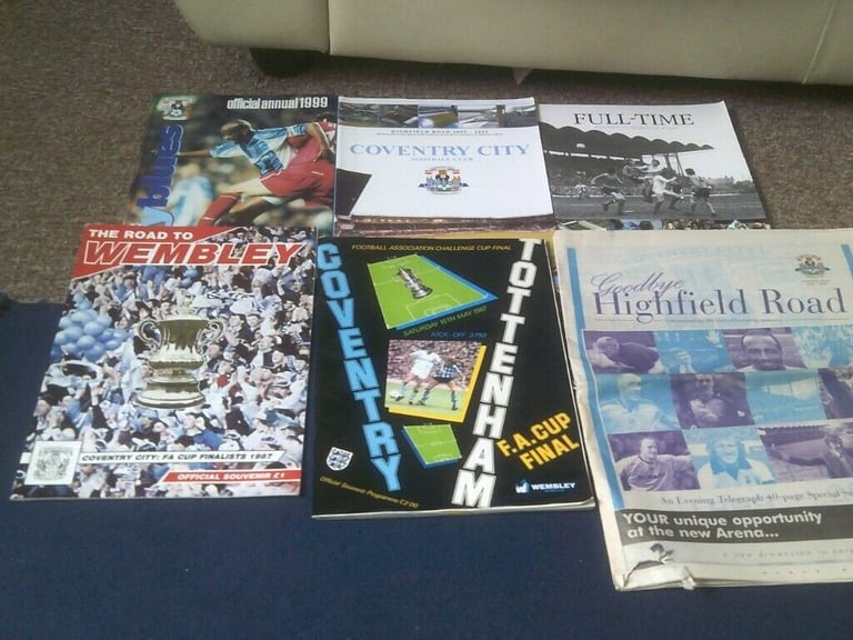 image for 6 MIXED COVENTRY CITY FOOTBALL ITEMS  BOOKS   PAPER   PROGRAMMES  