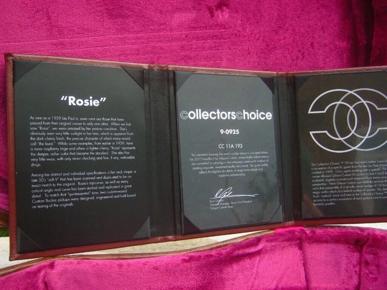 ♚SUPERB♚GIBSON Custom Shop '59 Reissue COLLECTORS CHOICE♚No11 ROSIE♚R9*R8♚1959♚ TRADES