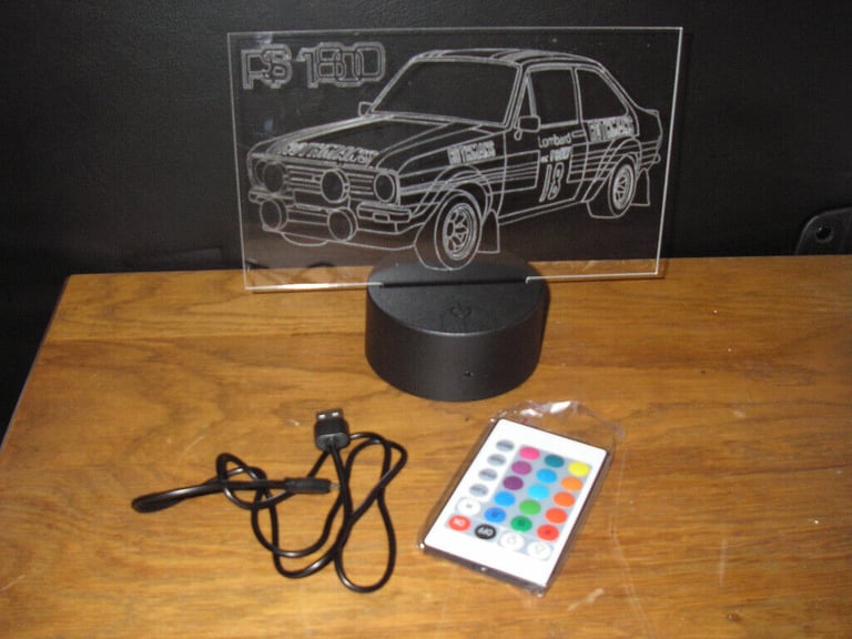 Ford MK2 ESCORT RS 1800 LED Illuminated Etching Display Light Colour Changing