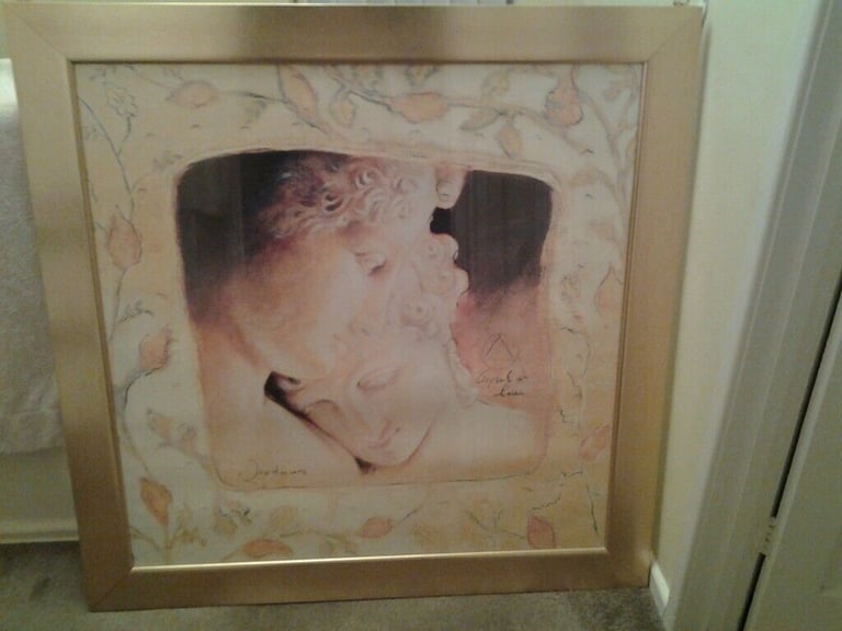 image for Mother and Child painting in Gold frame