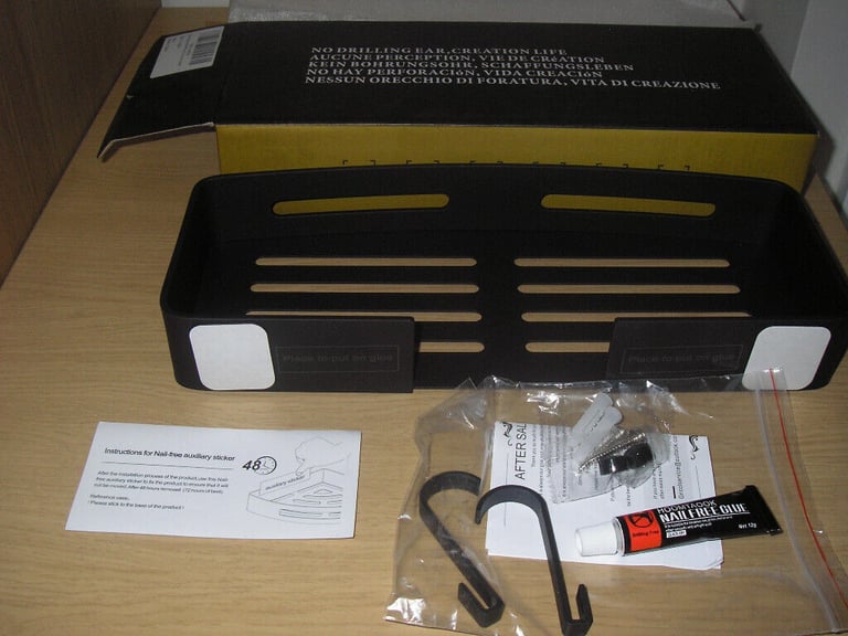 image for Hoomtaook Bathroom Shower Shelf ( SKU- G-402B ) NO drilling required