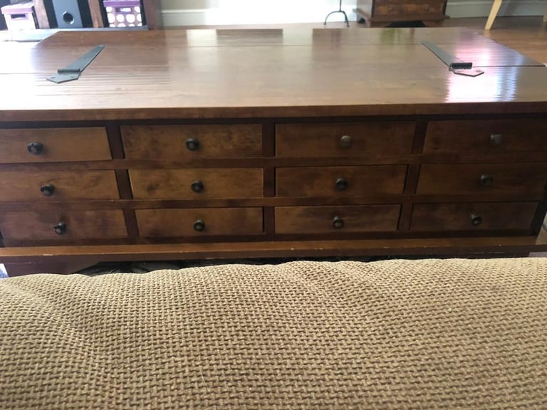 LAURA ASHLEY GARRAT 12 DRAWER COFFEE TABLE DARK CHESTNUT | in Dalkeith,  Midlothian | Gumtree