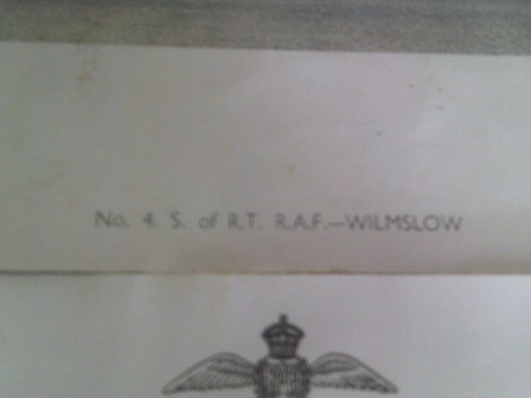 2 RAF WILMSLOW MULTI SIGNED PHOTOS   BUYER COLLECTS 