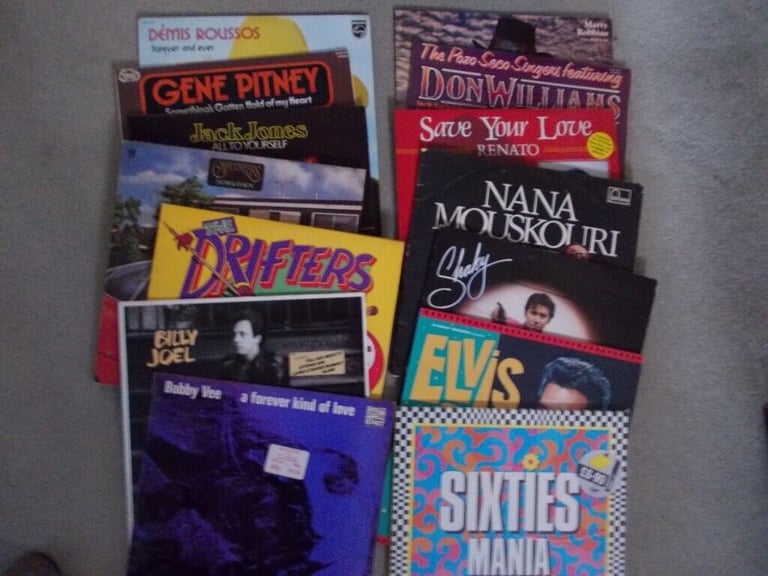  Vinyl single 45s and Album collections various artists and music