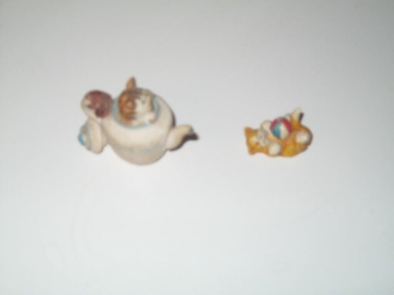 Peter Fagan Antique Cat in Teapot and Cat with a Ball