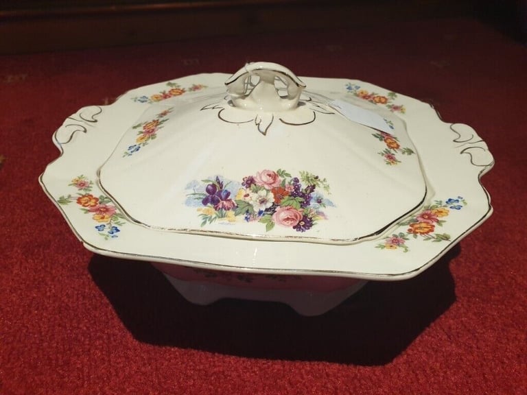 Vintage 13 piece Alfred Meakin England Harmony Shape dinner Set plates serving dishes