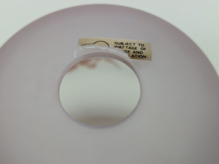 VINTAGE RUFFLE FROSTED GLASS CEILING PENDANT LIGHT SHADE PINK FLORAL 19.6cm H