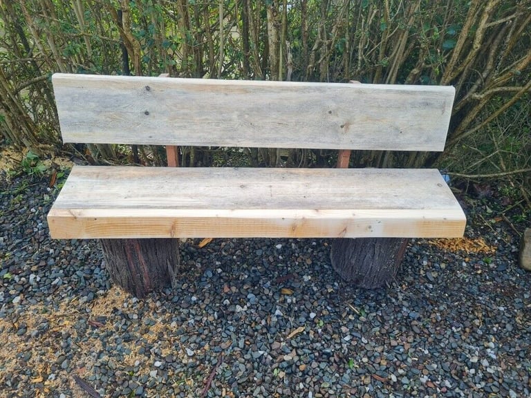 Double Log Leg Bench Handmade