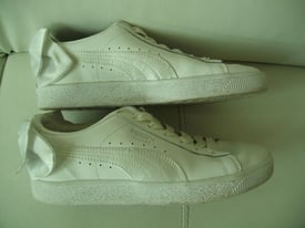 Puma Basket Bow trainers white size 5