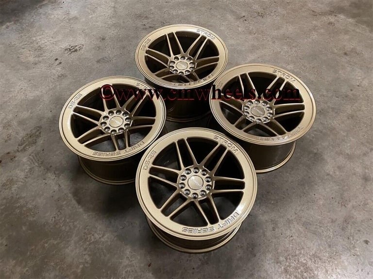 18" Inch Strom DS-25 Drift Alloy Wheels 5x114.3 Fits Nissan silvia skyline S14 S15 RX7 MX5 R32 R33 