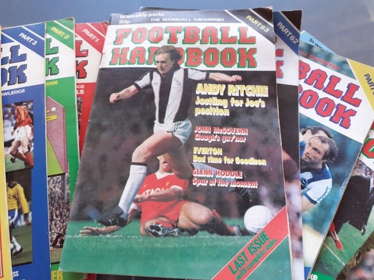 image for FOOTBALL HANDBOOK 'THE MARSHALL CAVENDISH' OVER 60 BOOKS ~ RARE NOW ~ BARGAIN 