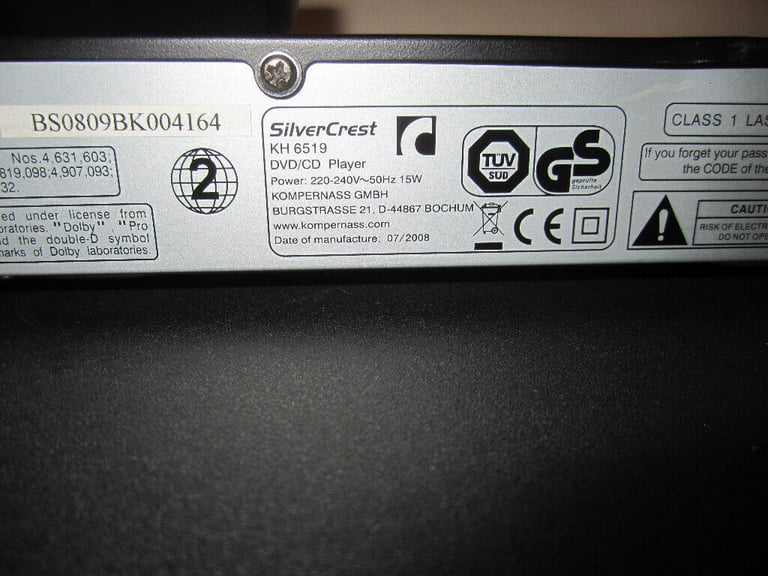 silver crest dvd player kh6519 (DVD PLAYER FAULTY) NO REMOTE CONTROL