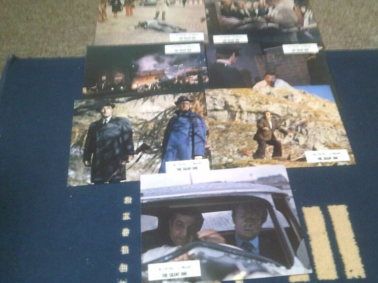 image for 7 ORIGINAL CINEMA LOBBY PHOTO CARDS THE SILENT ONE  LINO VENTURA   BUYER COLLECTS  