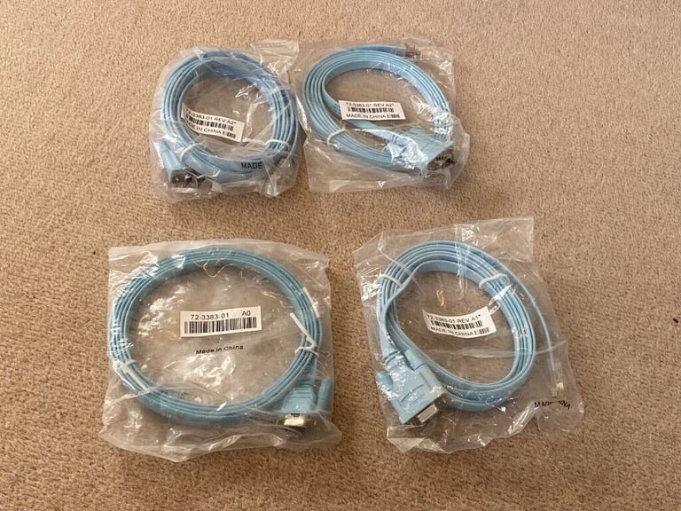 Genuine Cisco Console Cable RS232 Serial Port to RJ45 Ethernet, 1.8m
