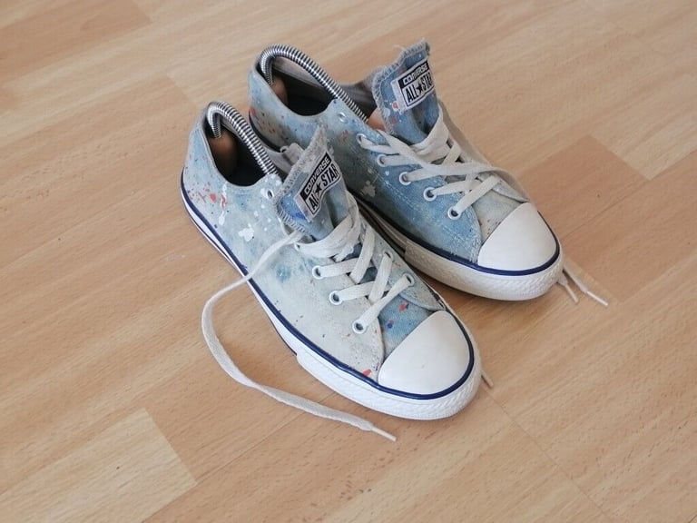 Vintage 90's CONVERSE ALL STAR Denim Canvas Pumps. Size : UK 5.5. EU 38 