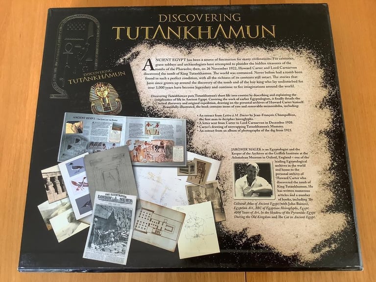 Egyptology Discovering TUTANKHAMUN Book & Docs by Jaromir Malek VGC 