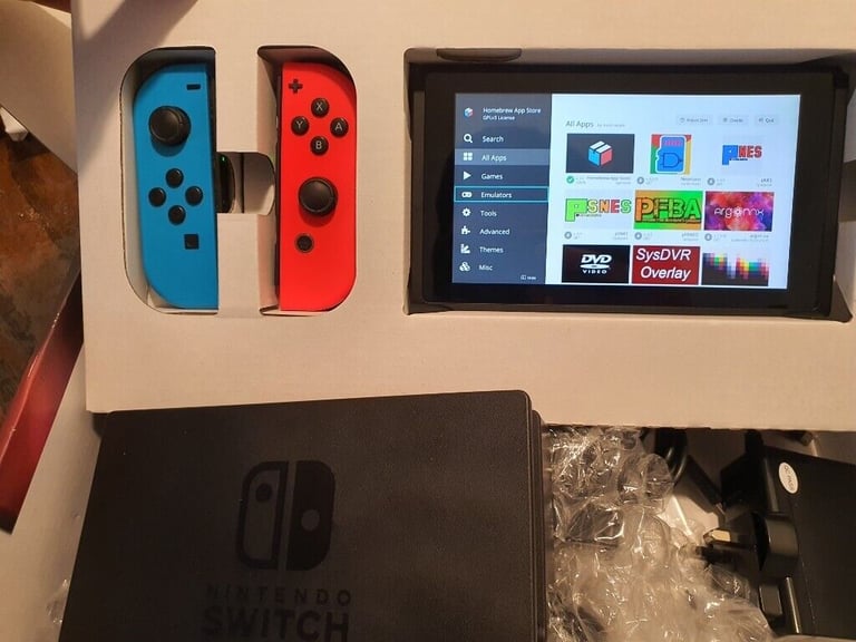Unpatched nintendo switch with games 