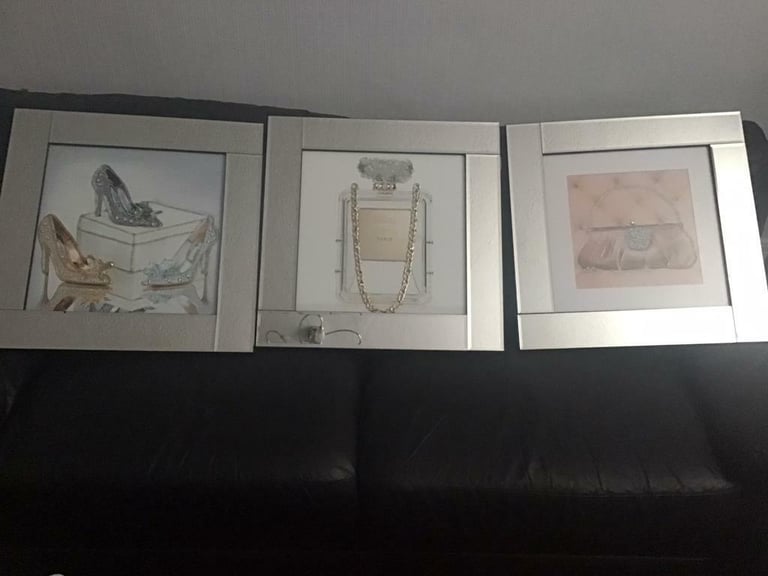 3 x Mirrored Pictures 55 X 55cm £30 no offers
