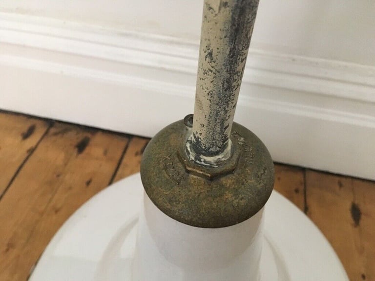Vintage Large 19" Benjamin RLM Enamel Industrial Shade White 4 available £60 each