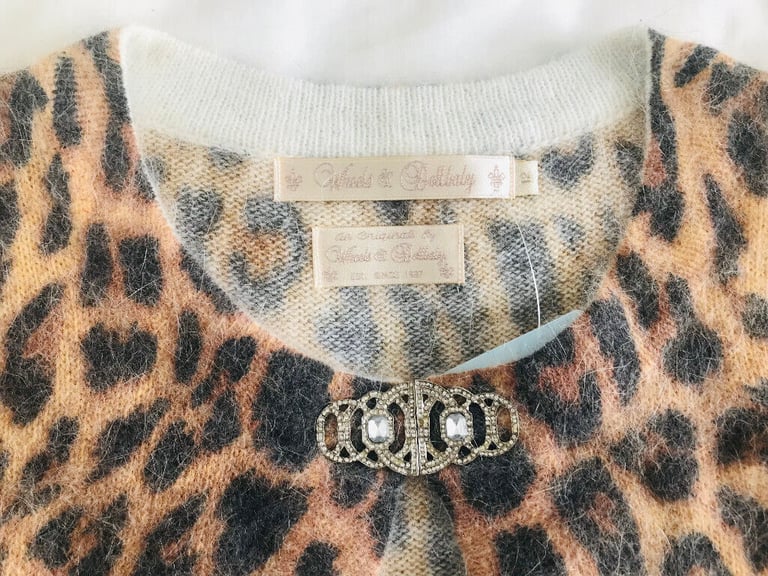 Wheels & Dollbaby Leopard Posh Girl Shrug with Clasp - Size 12 AUS, 10 UK