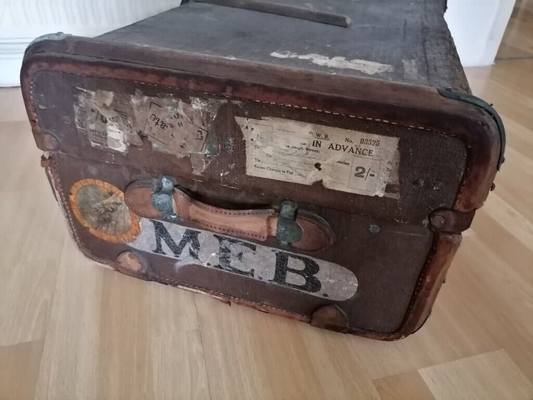 Rare Vintage Pre 1940's Chest Wardrobe Steamer Travel Trunk