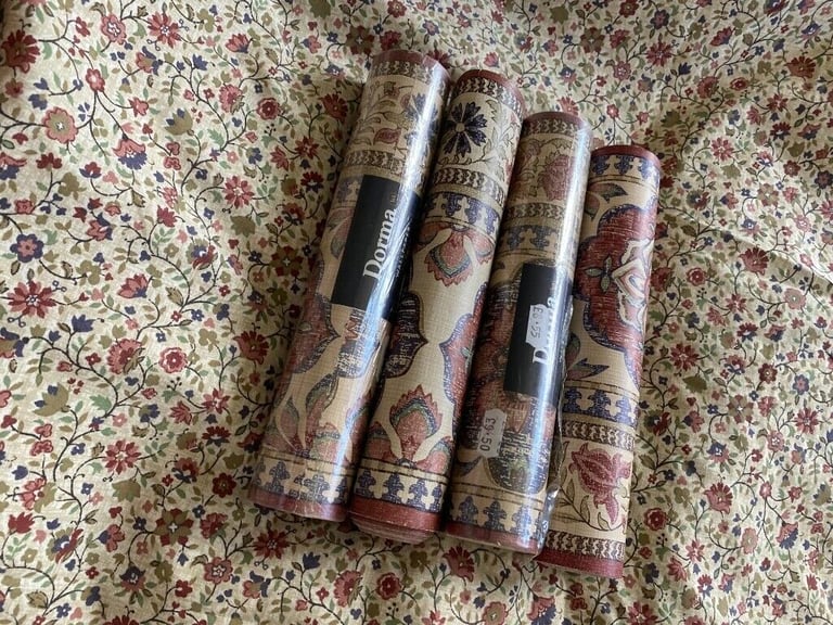 DORMA KALAMKARI, V&A COLLECTION, SINGLE DUVET, COVER, CURTAINS,PILLOW CASES, WALLPAPER BORDERS.ETC