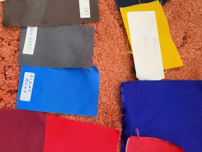 Rolls of Nylon fabric
