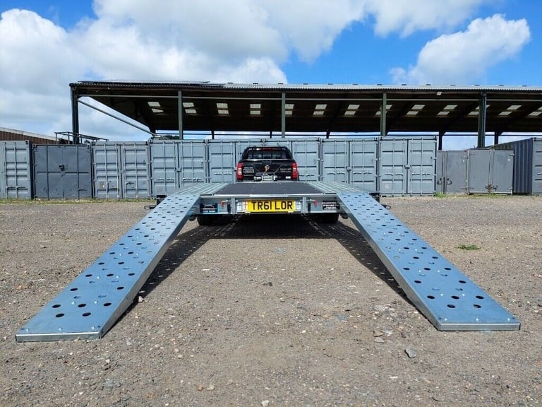 WOODFORD CAR TRANSPORTER TRAILER RECOVERY STOCK CAR BANGER CLASSIC BEAVERTAIL 18 X 6' 11 CT T6