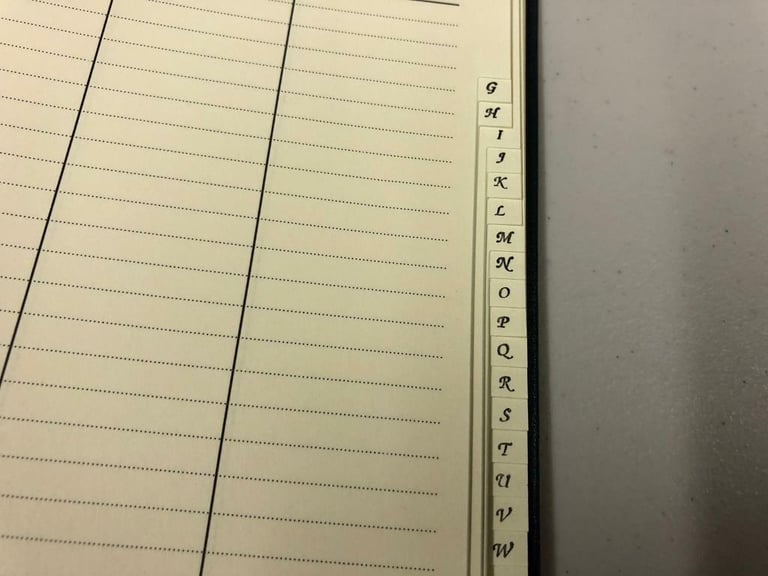 Rangers FC - A to Z Telephone Address book