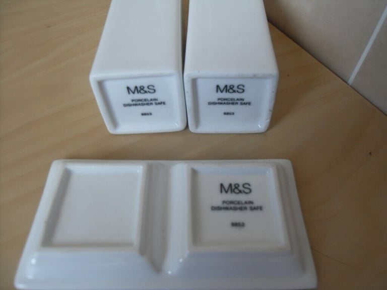 Brand New M&S White Vinegar & Oil Set - Just £8
