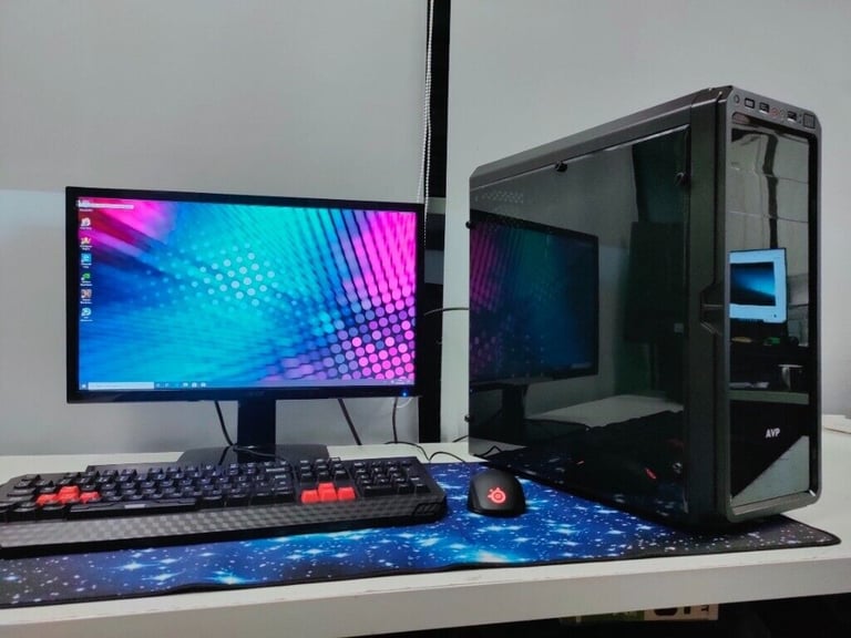 Gaming Computer Desktop PC Tower Setup with Monitor | GTX 1650