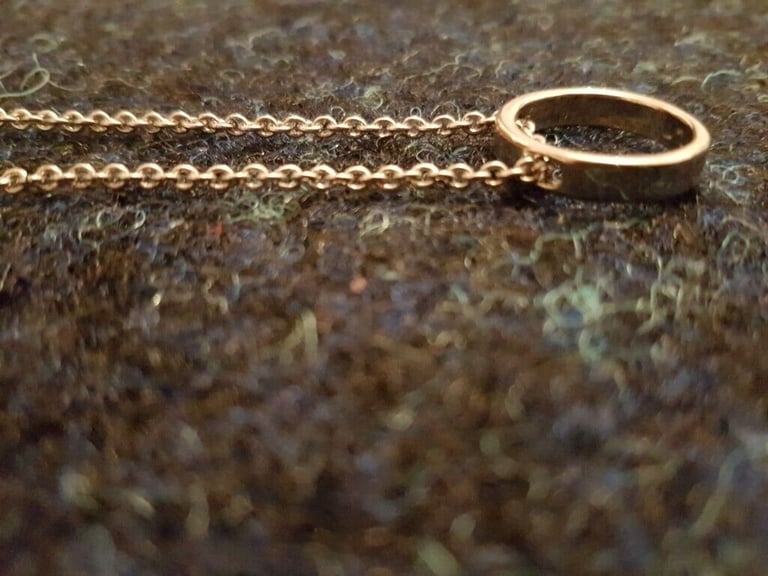 image for Silver tone ring necklace